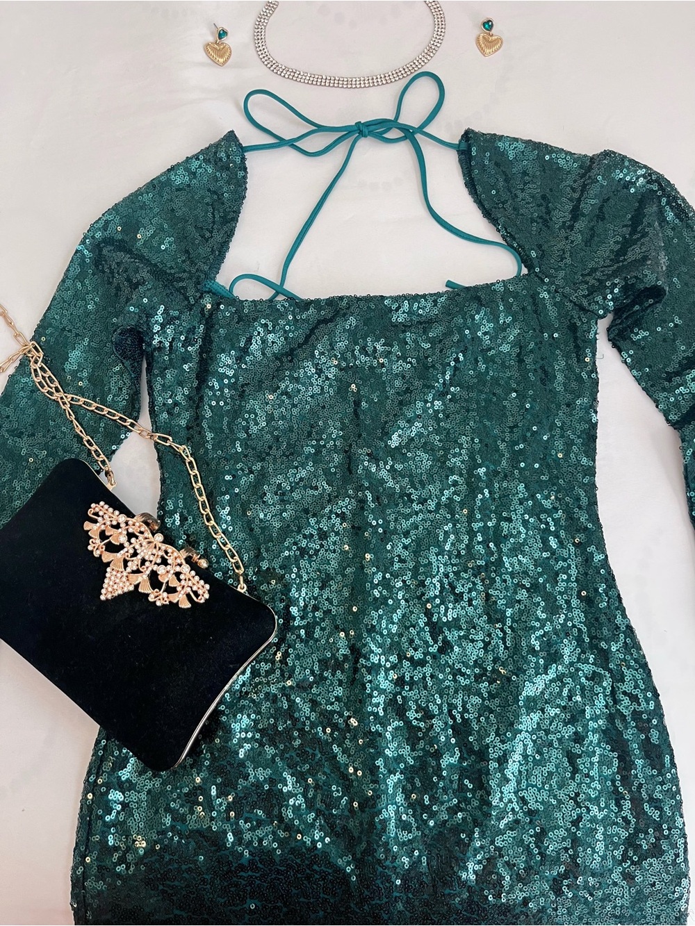 Emerald Sequin Bodycon Dress 💚